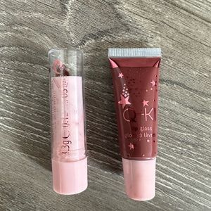 Q-KI brand new lipstick and lug gloss.